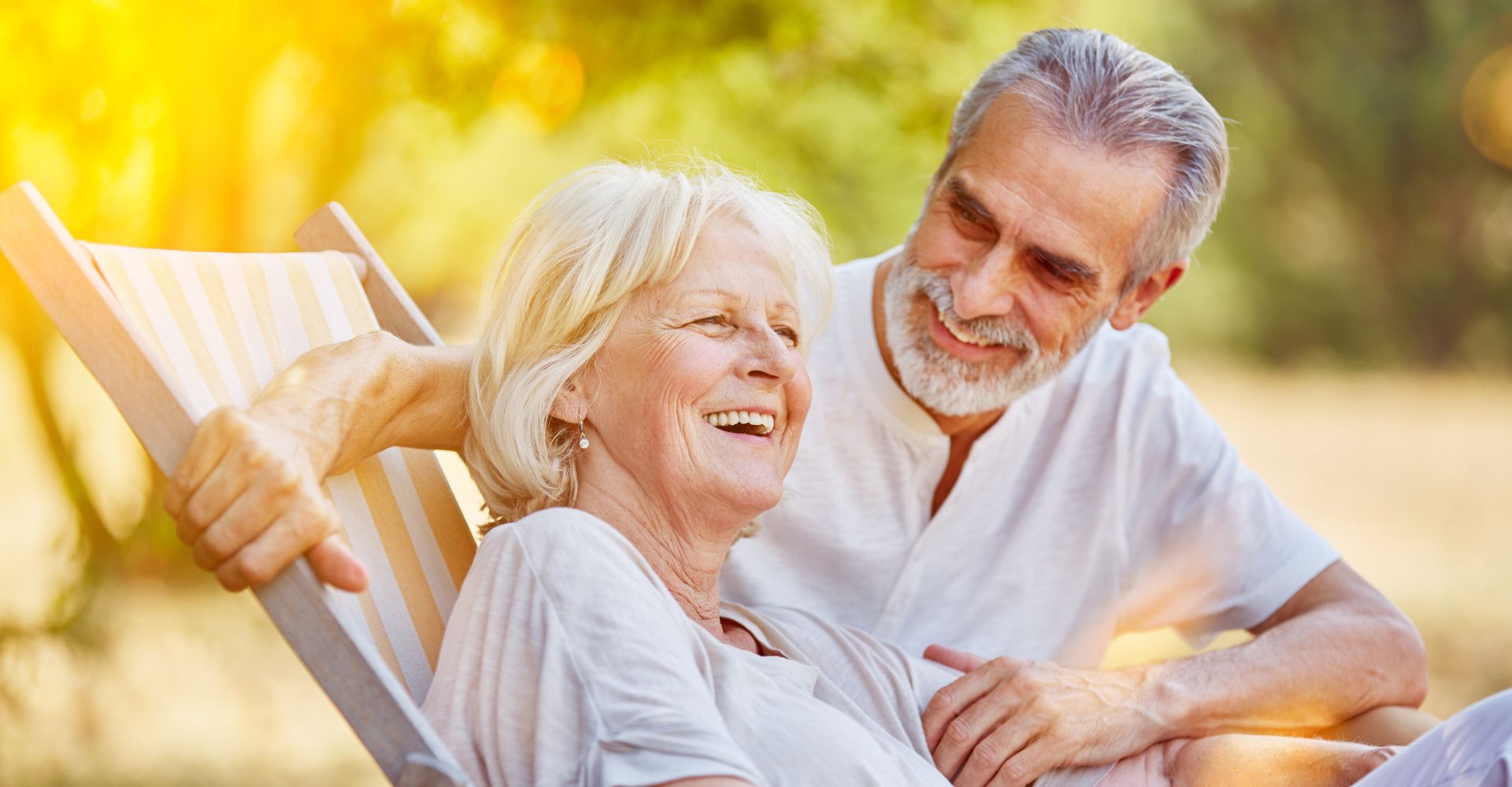 Older couple smiling