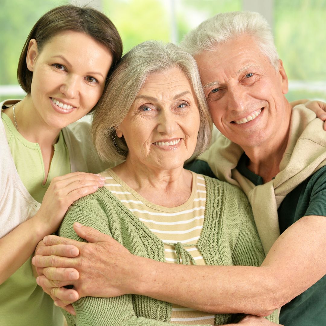Holding elderly parents