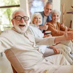 group of happy seniors
