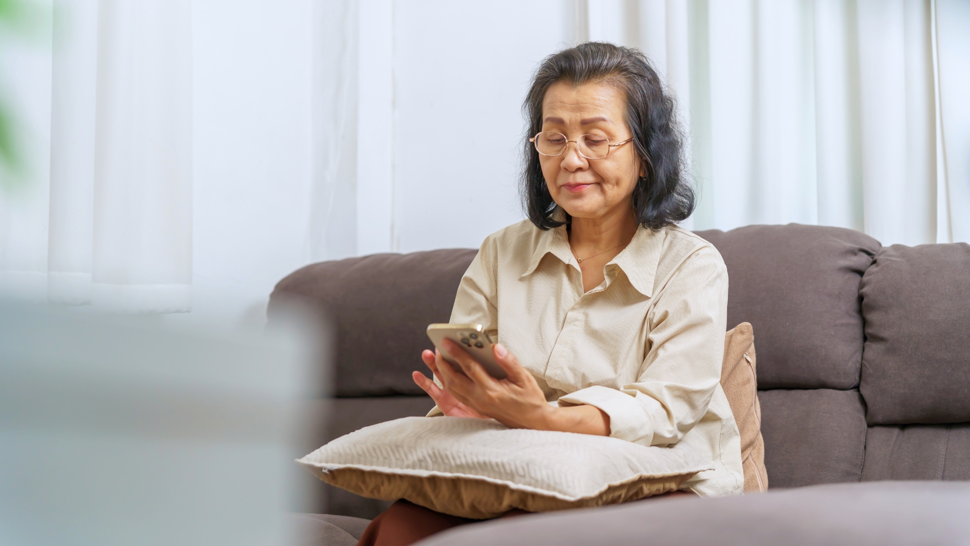 Senior woman at home